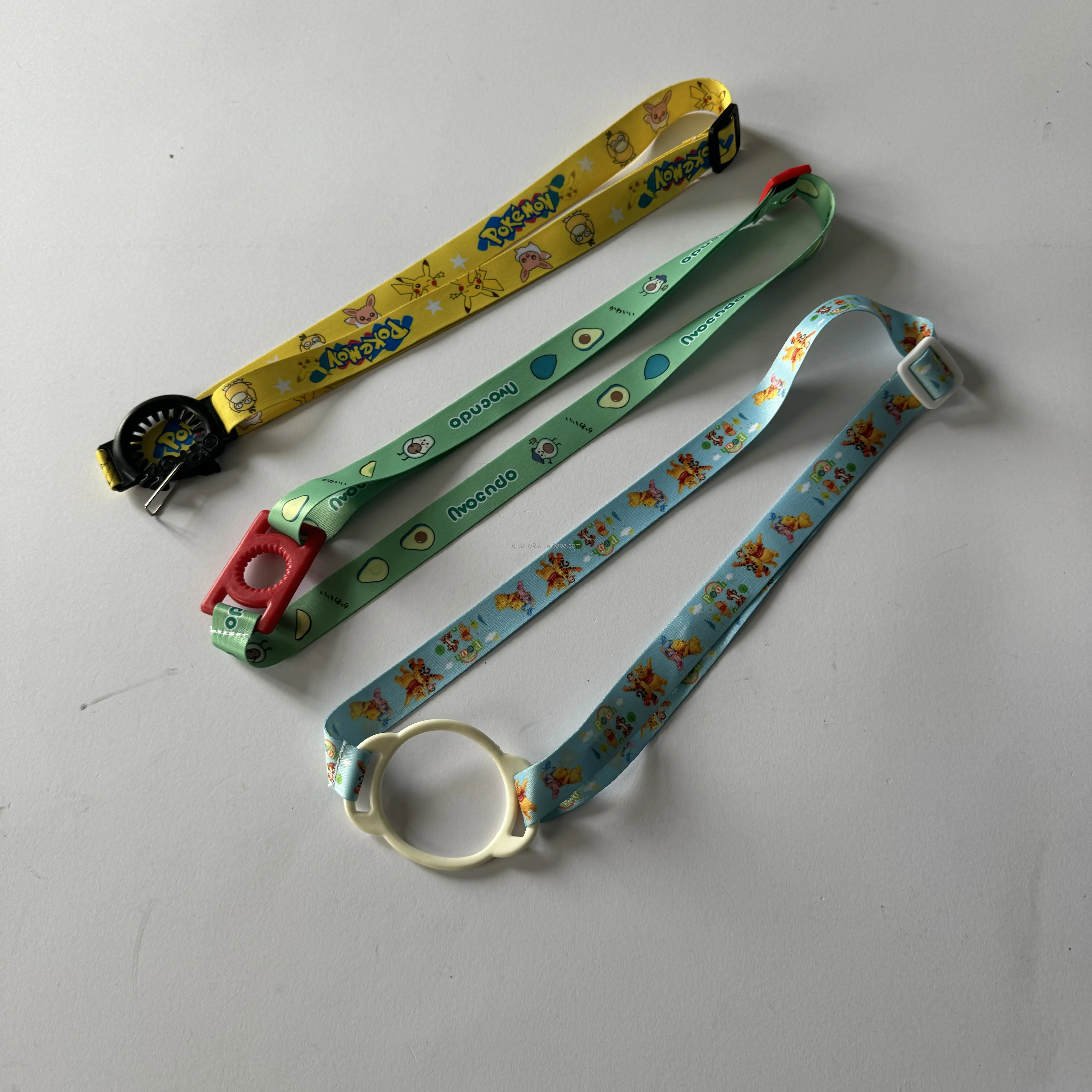 Custom polyester satin sublimation adjustable water drink bottle cup clip holder lanyards for kids