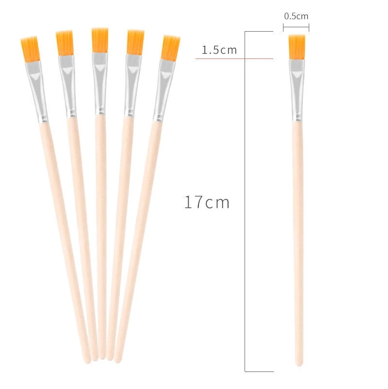 Wholesale Long Wooden Natural Handle Small Brush Bulk Painting Brush Art Detail Oil Brush for Kid Adult