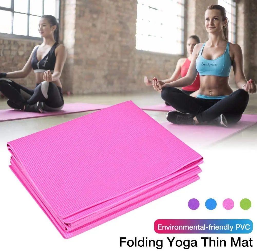 Foldable Yoga Mat for Travel, Portable Non-Slip Training Mat Camping Mat, High Tear Resistance and Moisture Resistance