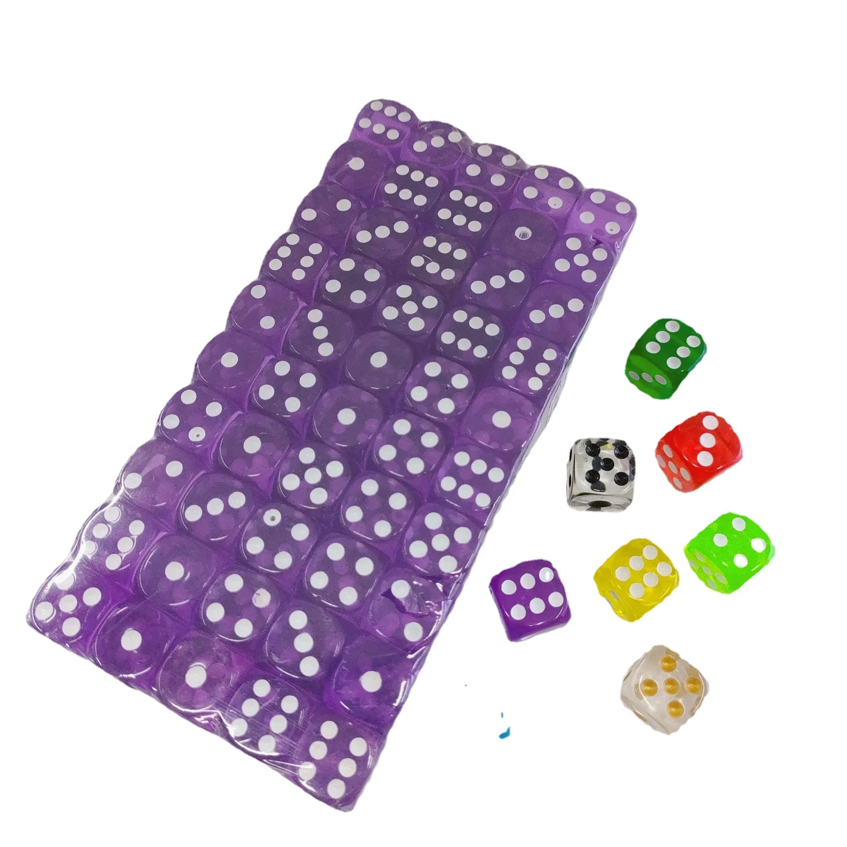 16mm d6 Acrylic Polyhedral Dice Set Round Square Corner With Dots Pip Toy Accessories Toys Multicolor In Stock Custom Game Dice