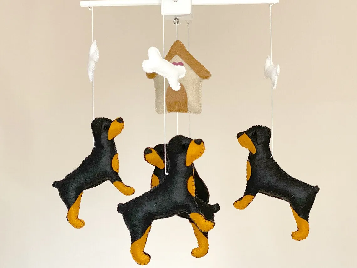 Dog Baby Mobile Labrador Mobile Nursery Puppy Cot Mobile