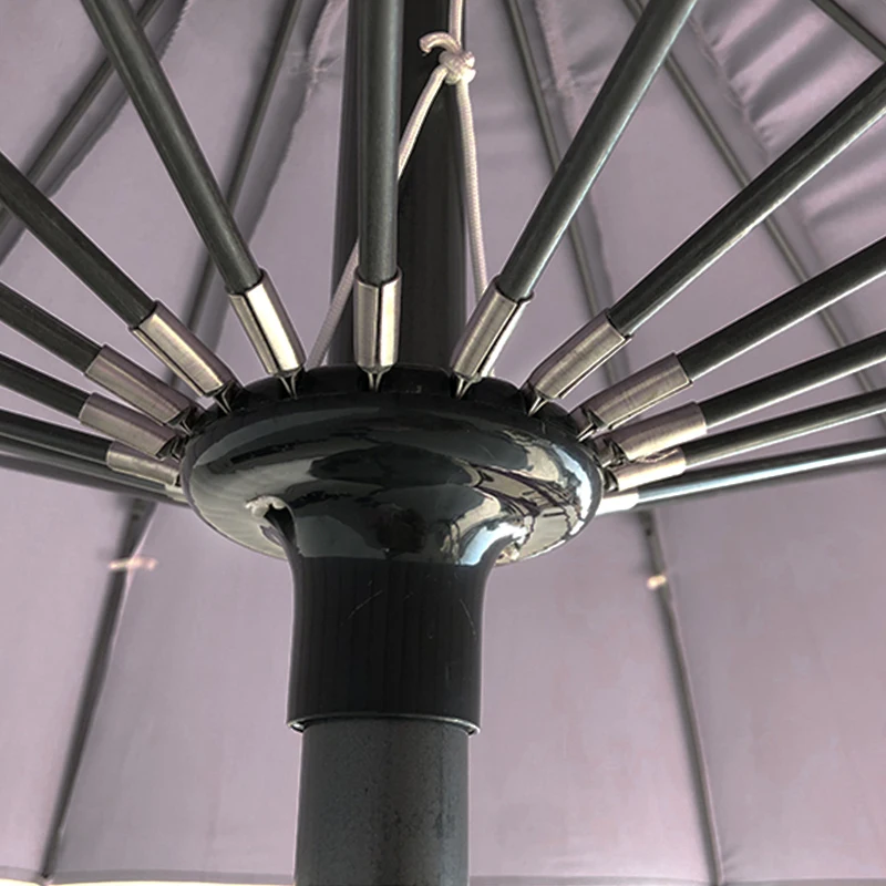 24 ribs 2.7 meters parasol grey patio market umbrellas commercial
