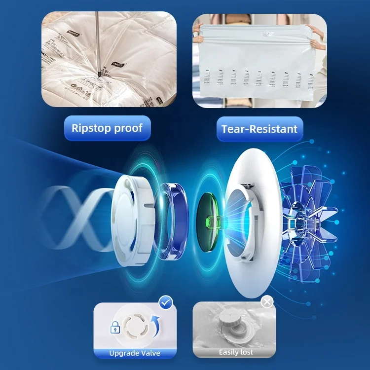 Wholesale Manufacturer Giant Space Saving Reusable Vacuum Storage Compression Bags for Clothes Organizer Travel