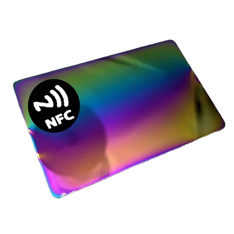 Wholesale Anodized Metal NFC Business Card Tag Custom Metal Cards With Packaging Gift Box