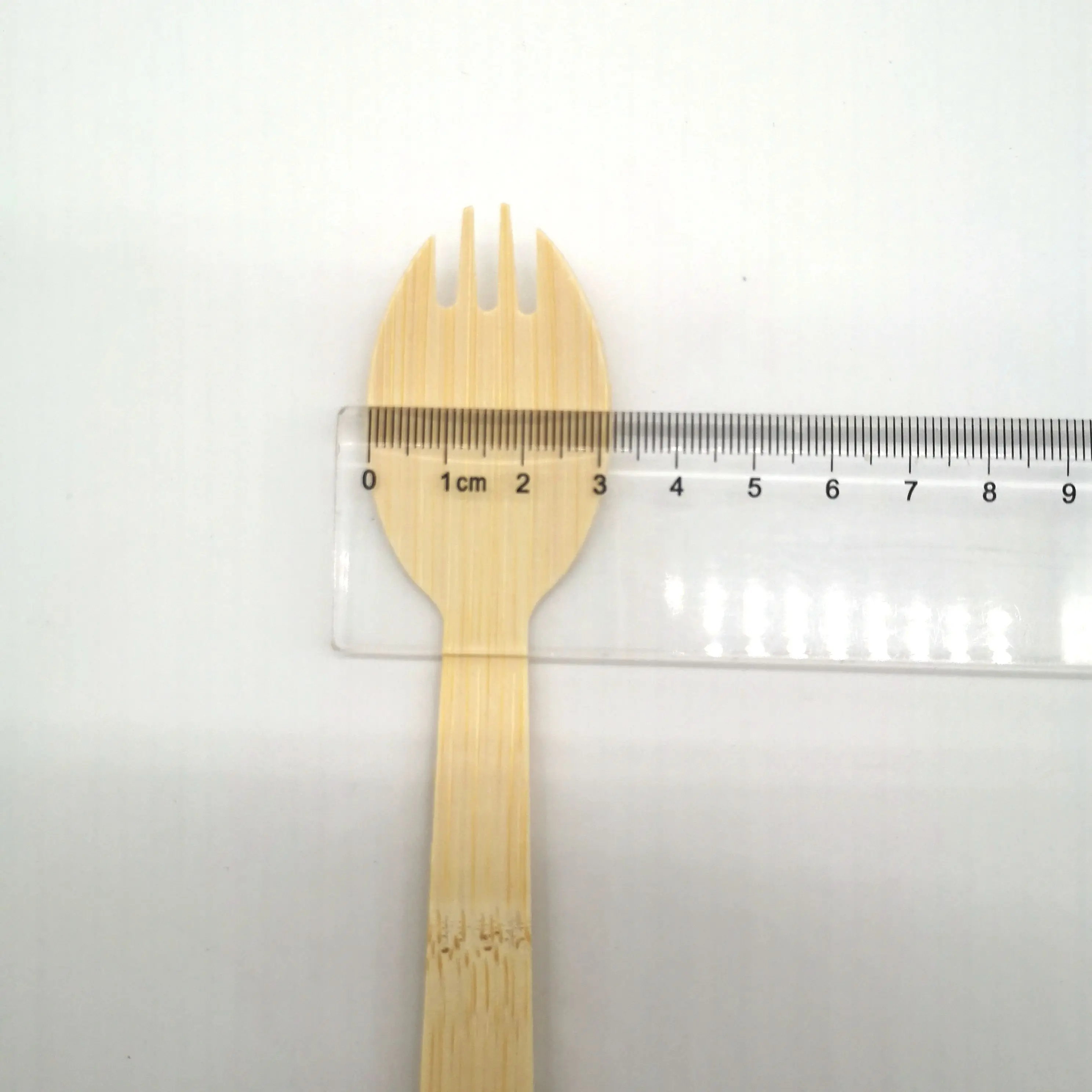 Eco-friendly  Disposable bamboo spork  Spoon Fork 2-in-1 Cutlery