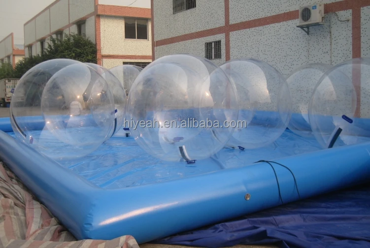 Transparent Inflatable Cylinder Human Water Bubble Ball Pvc Floating Roller Aqua Zorbing Ball Walk On Transparent  Zorb Ball