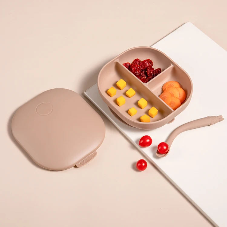 New Arrival Eco-friendly Non-toxic Strong Suction Silicone Baby Feeding Bowl And Plate