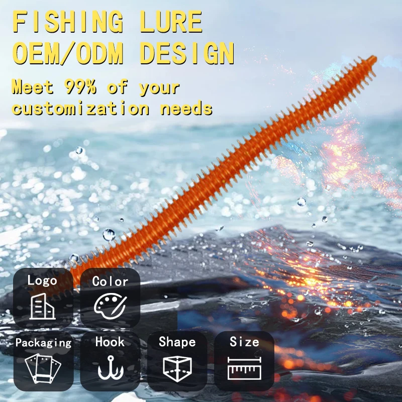MISTER LURE 125mm 2g Centipede Bionic Worm Bait Freshwater Bait Sea Earthworm Subsoft Bait