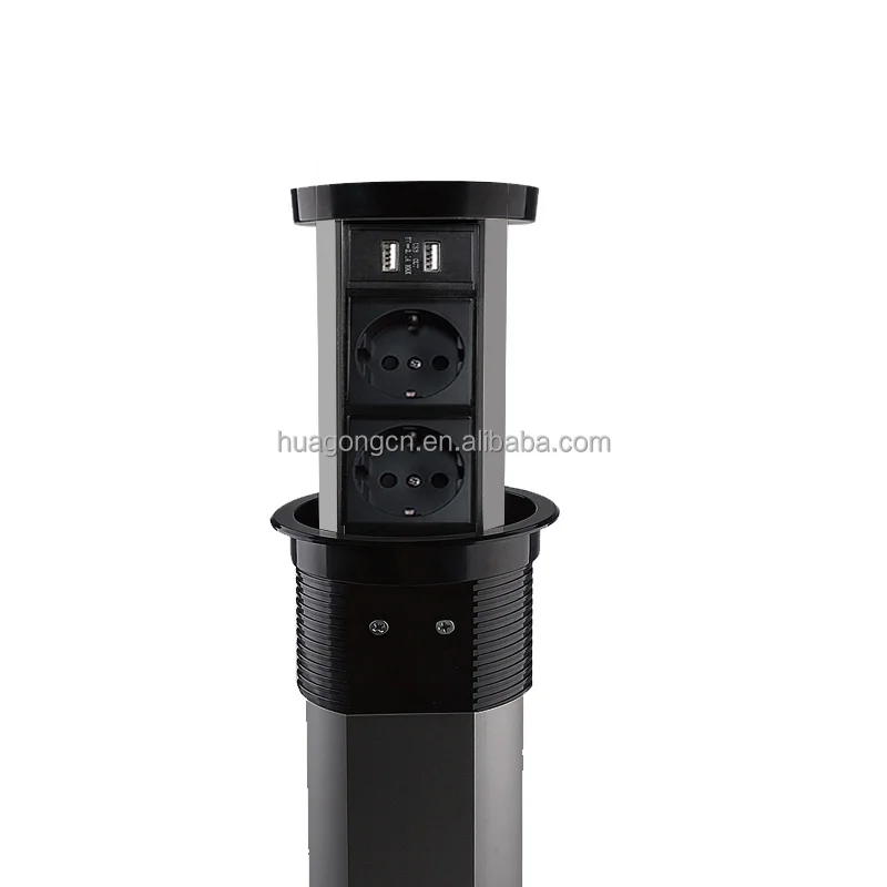 Автоматическая пневматическая настольная Выдвижная розетка для кухонной столешницы, Выходная башня, розетка с пружиной для плиты, выдвижная розетка