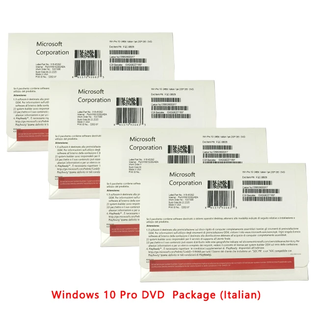 
Windows 10 Pro OEM DVD Full Package Italian Language DHL Free Shipping Win 10 Pro Italian Package 