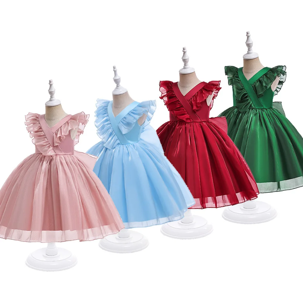 Children Clothing Little Baby Flower Costume Princess Girl Party Dresses 3 to 5 Years