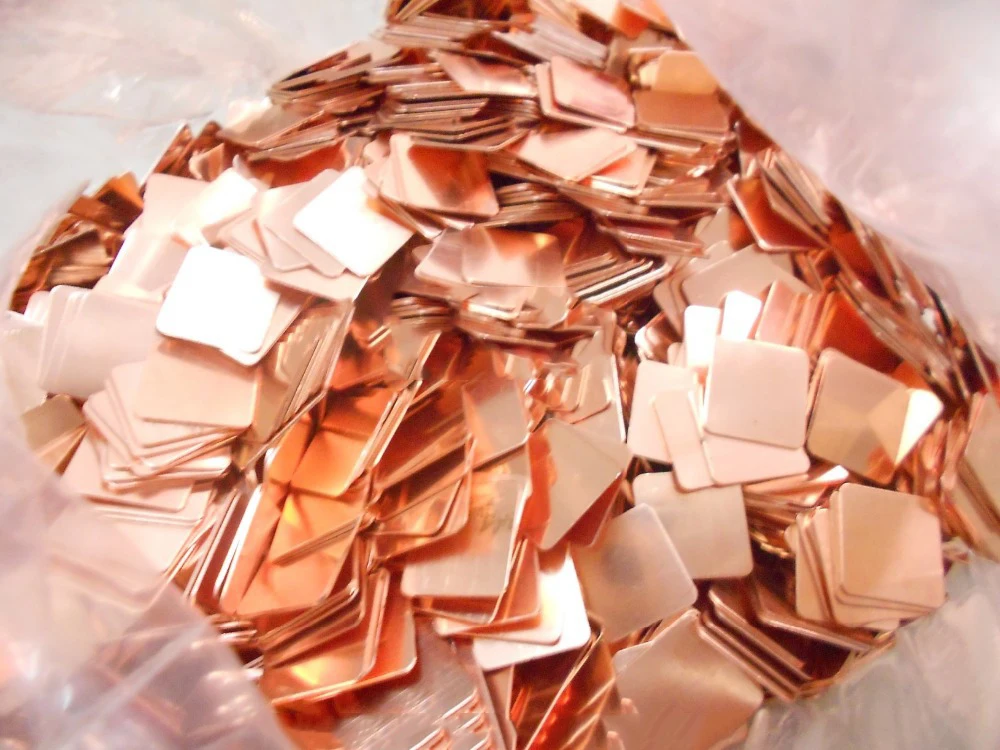 15mm x15mm 0.3mm/0.5mm//0.8mm/1mm/1.2mm Heatsink Copper Shim Thermal Pad