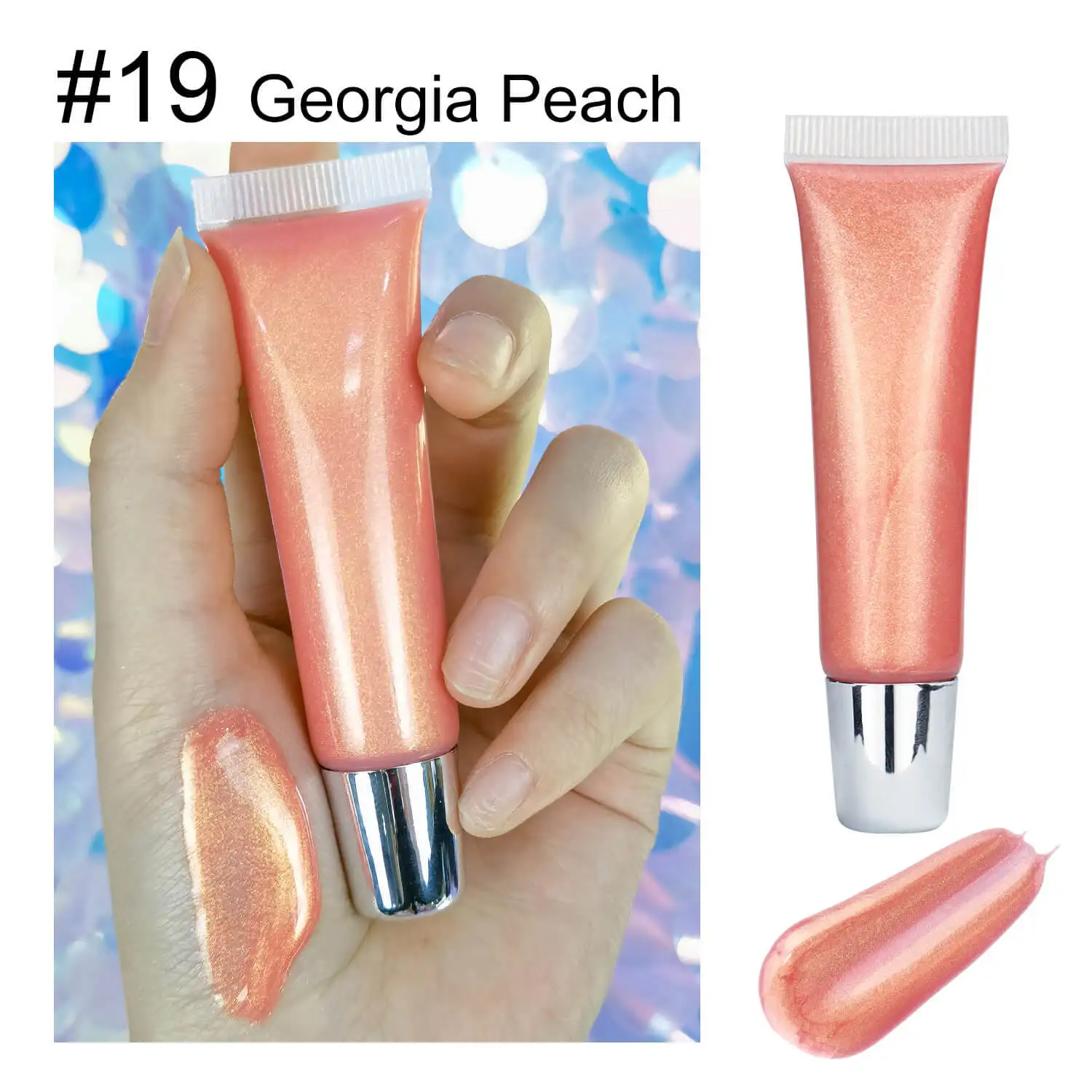 Shiny Glitter Lip Gloss Wholesale Bulk Vegan Plumper Lipgloss With Soft Squeeze Tube