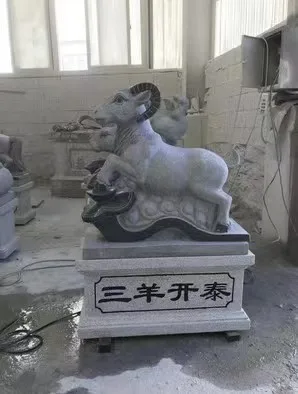 Life Size Stone goat Statues for Wholesale statue stone carving stone figure white black gray G602 G603 G654 granite