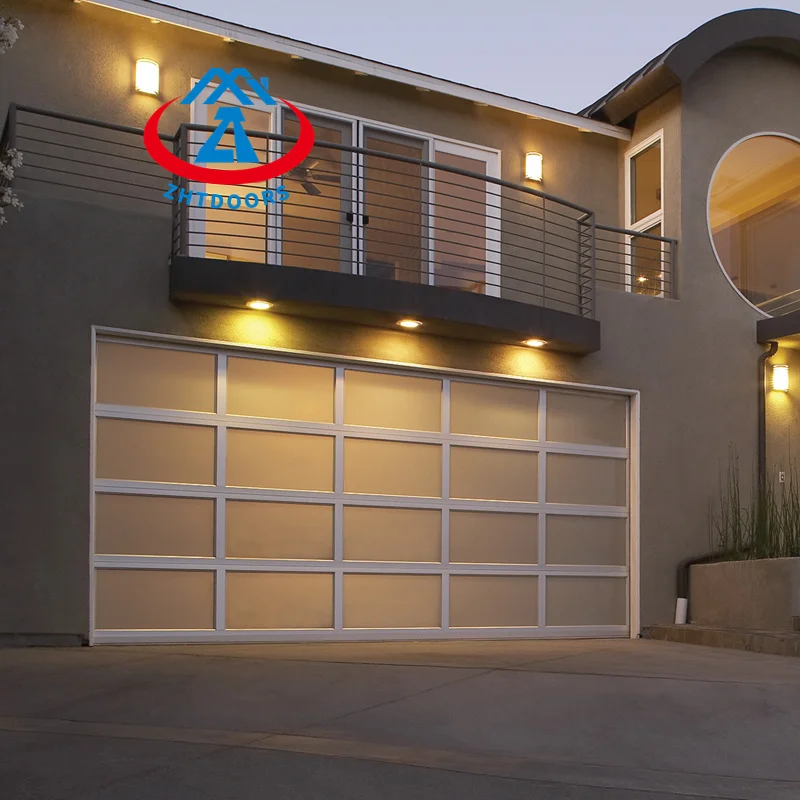 ZHTdoors easy lift garage glass door aluminum glass garage door opener electric chain cheap miami dade garage door panels