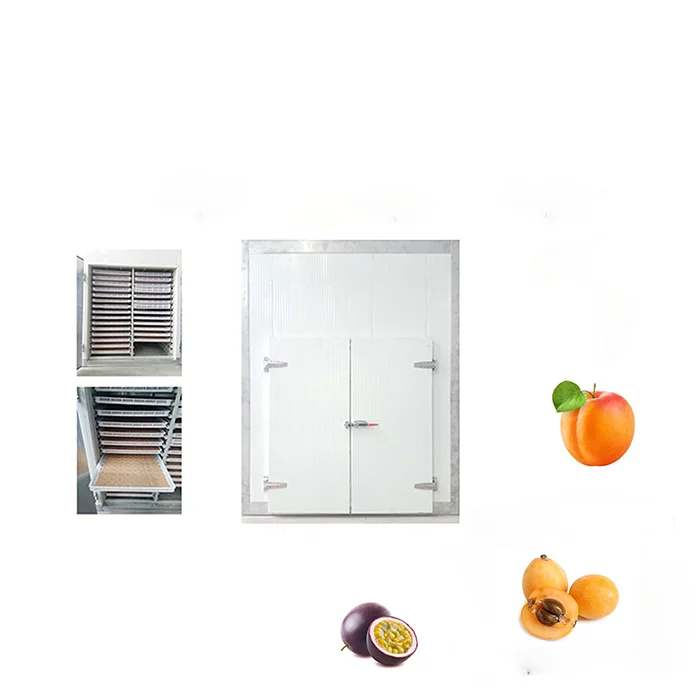 100-500kg/batch  stainless  steel   apricot dehydrator with heat pump tray dryer for commercial dried fruits drying machine