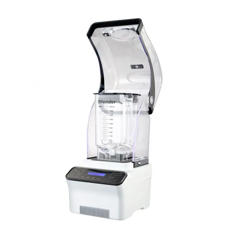 Commercial Blender With Sound Proof Cover Professional High Speed Smoothie Blender