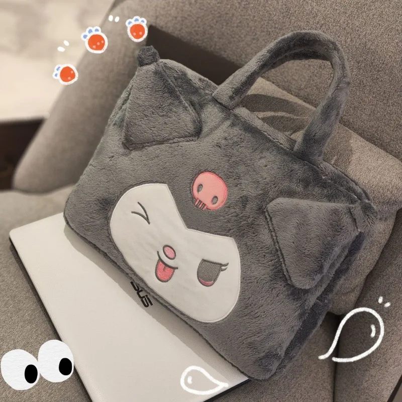 Hejin 2024 Wholesale Hot Selling Kitty Cute Plush Laptop Bag Student Plush Cartoon Handbag Ladies Bag