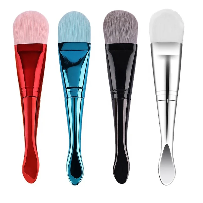 New facial mask brush fluffy silicone makeup brush with scoop double head beauty tool facial mask brush