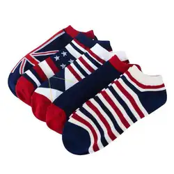 Hot Sale custom Men Summer Cotton National Flag Socks USA UK American England Dress Socks