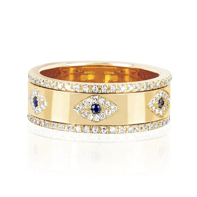  Женская мода chanelle ювелирные изделия 925 стерлингового серебра 18k позолоченный с клипсами Дурной глаз золото обручальное