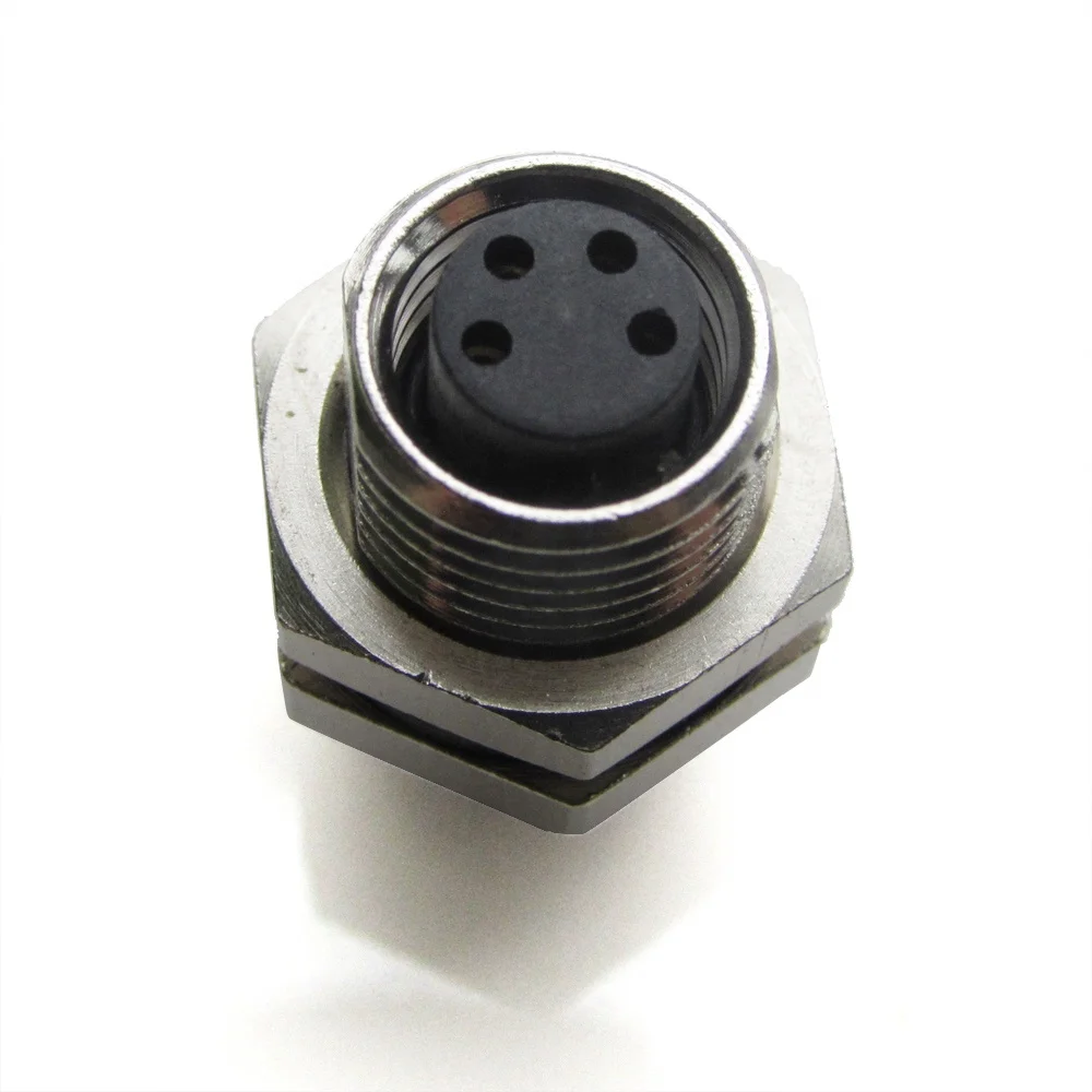 M8 4pin male plug M8 4pin female panel mounting connector