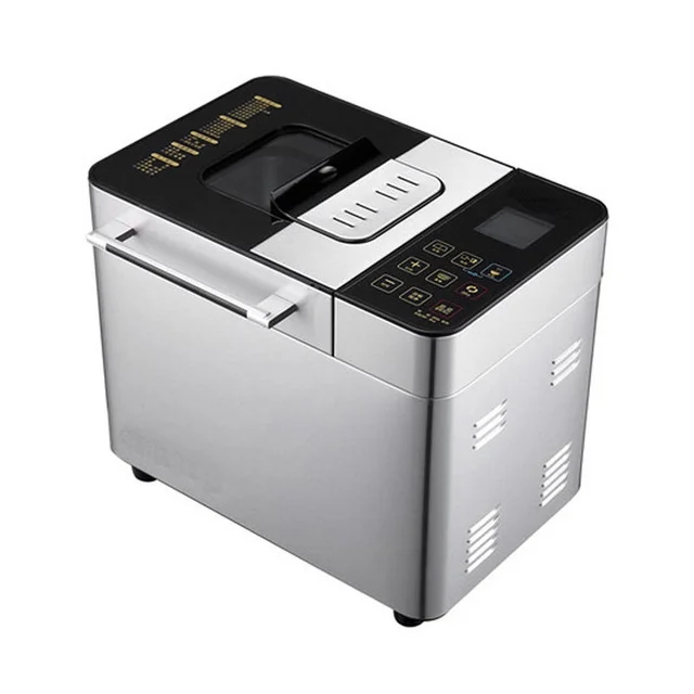 Electric Household Bread Maker Machine Stainless Steel with Automatic Fruit and Nut Dispenser Max Capacity 2LB