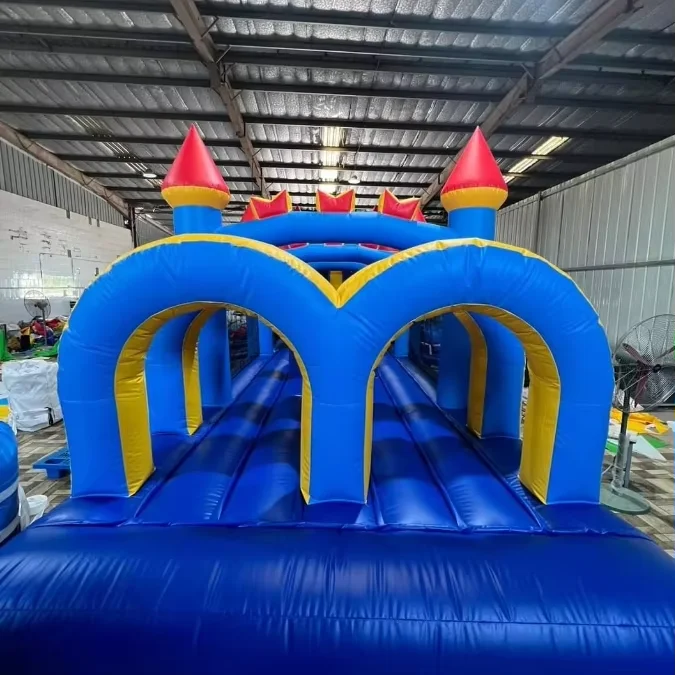Obstacle Clearance Inflatable Game PVC Unisex Adult Inflatable Obstacle Course Customize Size 60 Ft Jump Orange Titan Obstacles