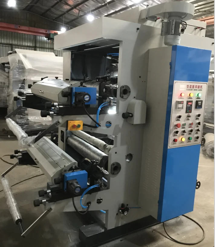 High quality 6 colour flexo printing machine Plastic Film New 2 Color Flexo Flexographic Printing Printers