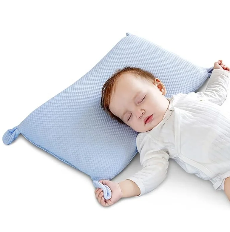 Baby Pillow with Soothering Bunny Ears Memory Foam Kids Infant Toddler Sleeping Nursery Pillows 1-3 Years
