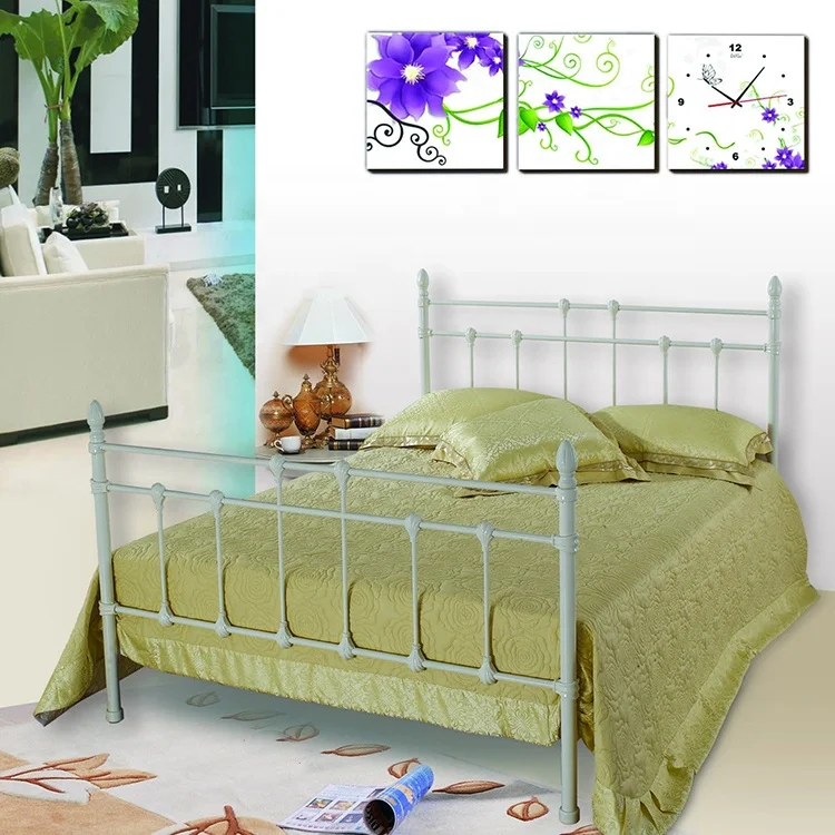 King queen size metal bed wrought iron metal beds optional color metal bed furniture DB-710