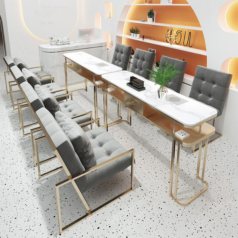 Nail Table Salon Manicure Furniture Professional Manicure Table And Chair Set