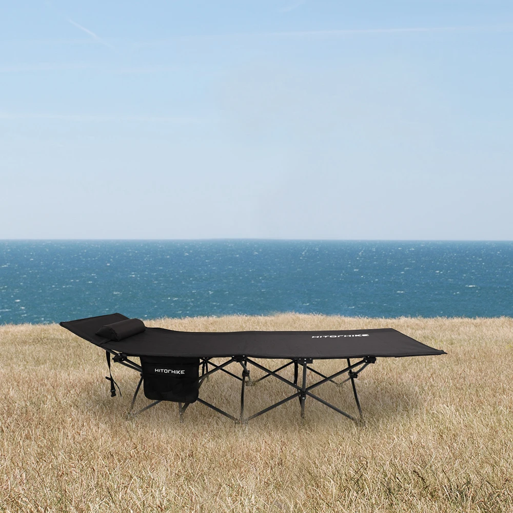 Hitorhike new style iron frame folding camping cot sleeping bed portable outdoor cots