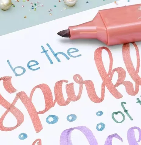 Selling FABER-CASTELL metallic highlighters for students beaded and shining marking pen