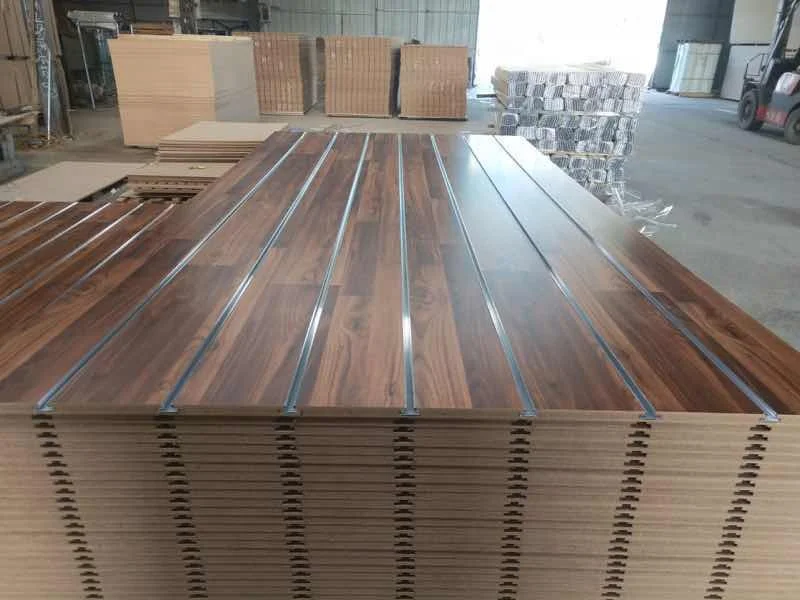 melamine faced slotted mdf board groove/ slot wall mdf board