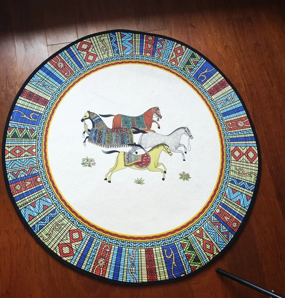 Wholesale Custom Circular Floor Carpets Round Large Area Rugs Living Room Home Coffee Table Mats