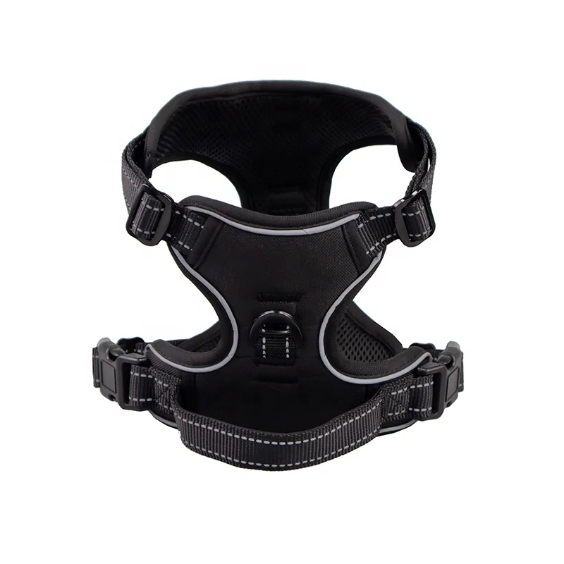 Светоотражающий жилет для домашних животных, Мягкая сетчатая подкладка без вытягивания, шлейка для собак с ручкой