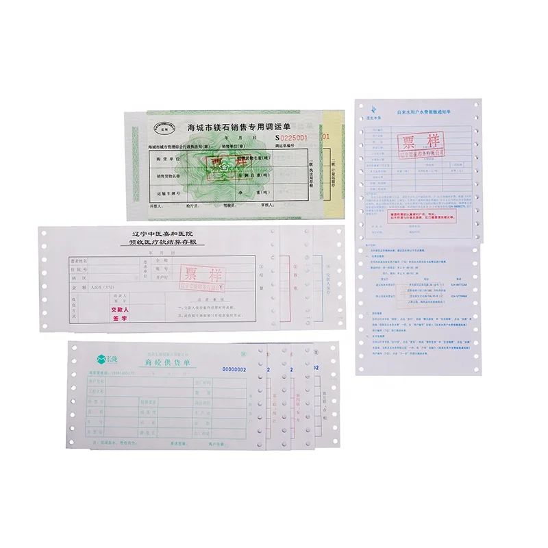 Customized Invoice Carbon-less Copy Paper Book Sequential Number Receipt Book Duplicated Copy Book
