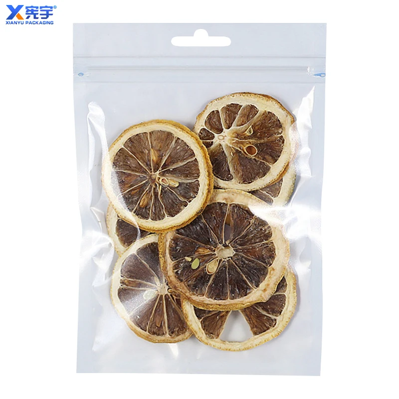 Wholesale reusable white transparent zipper bags with waterproof sealing reusable food storage and preservation bags