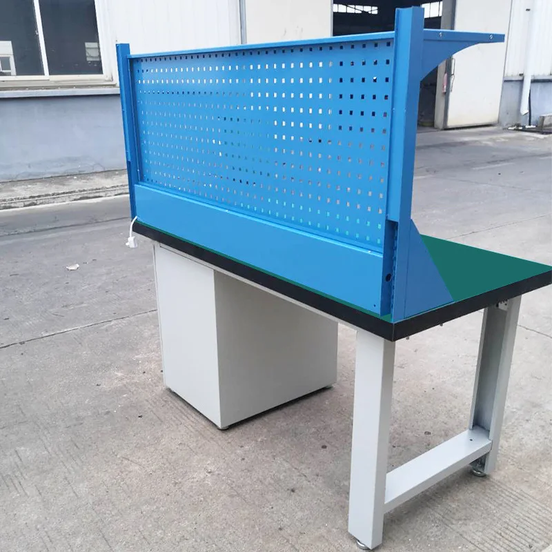 Heavy-duty 1.5 ton floor-mounted four drawer workbench for flow line inspection and maintenance