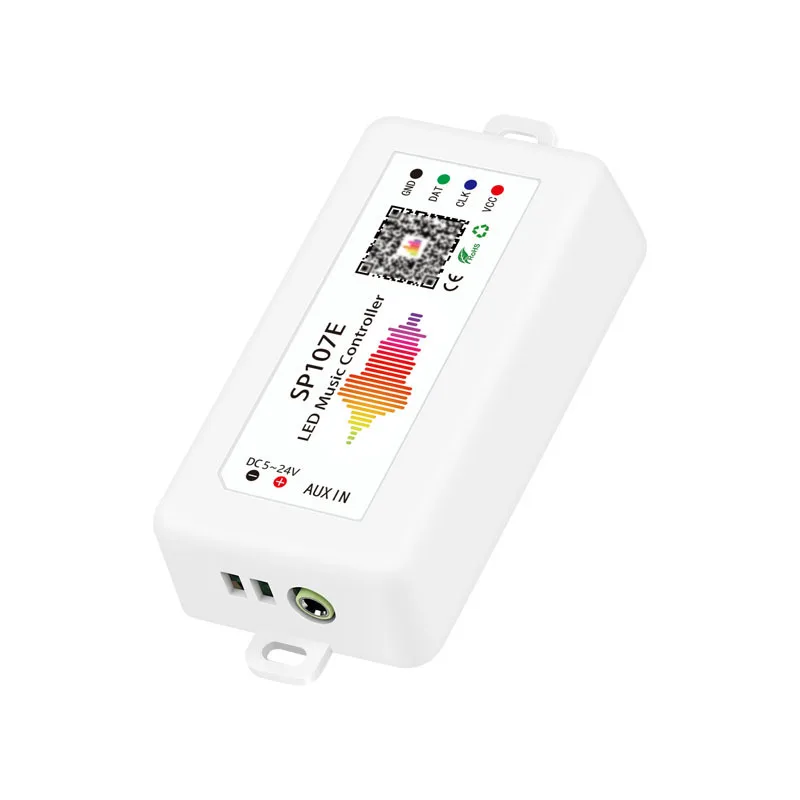 Музыкальный контроллер SP107E светодиодный пиксель Светодиодная лента DC5V-24V Управление приложениями RGBIC WS2811 2812 2815 TM1814 Bluetooth