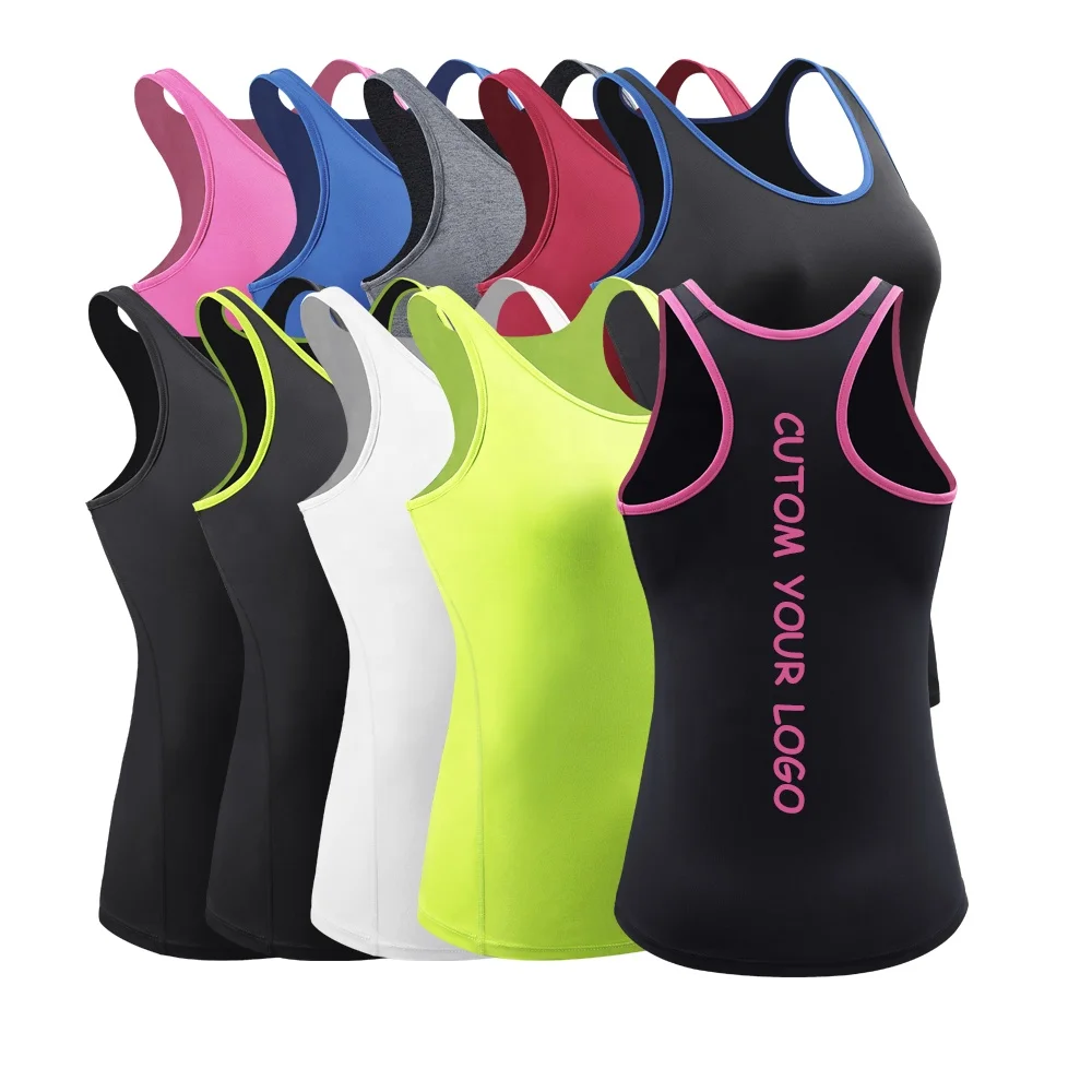 Newest Style Custom Blank Plus Size Activewear Tank Running Yoga Fitness Gym White Black Sports Womens Tank Tops