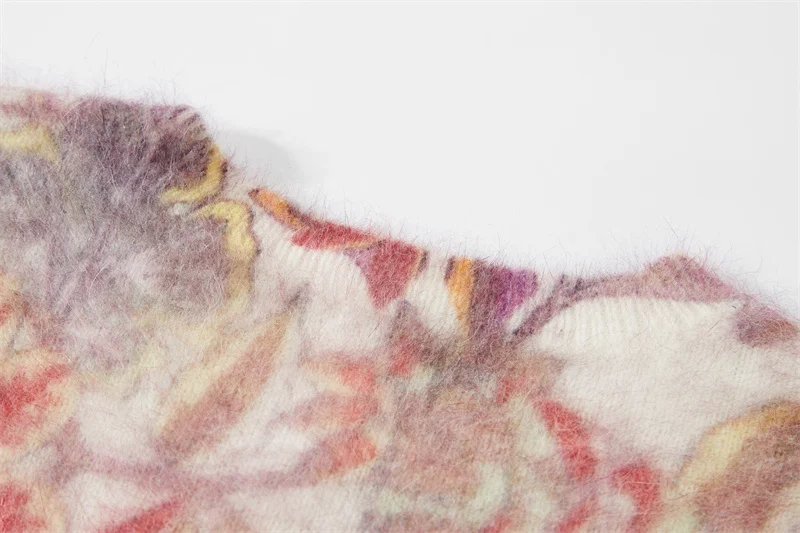 fashion girls custom design knit custom color Cardigan knitwear sweater with flower pattern embellished sweater women