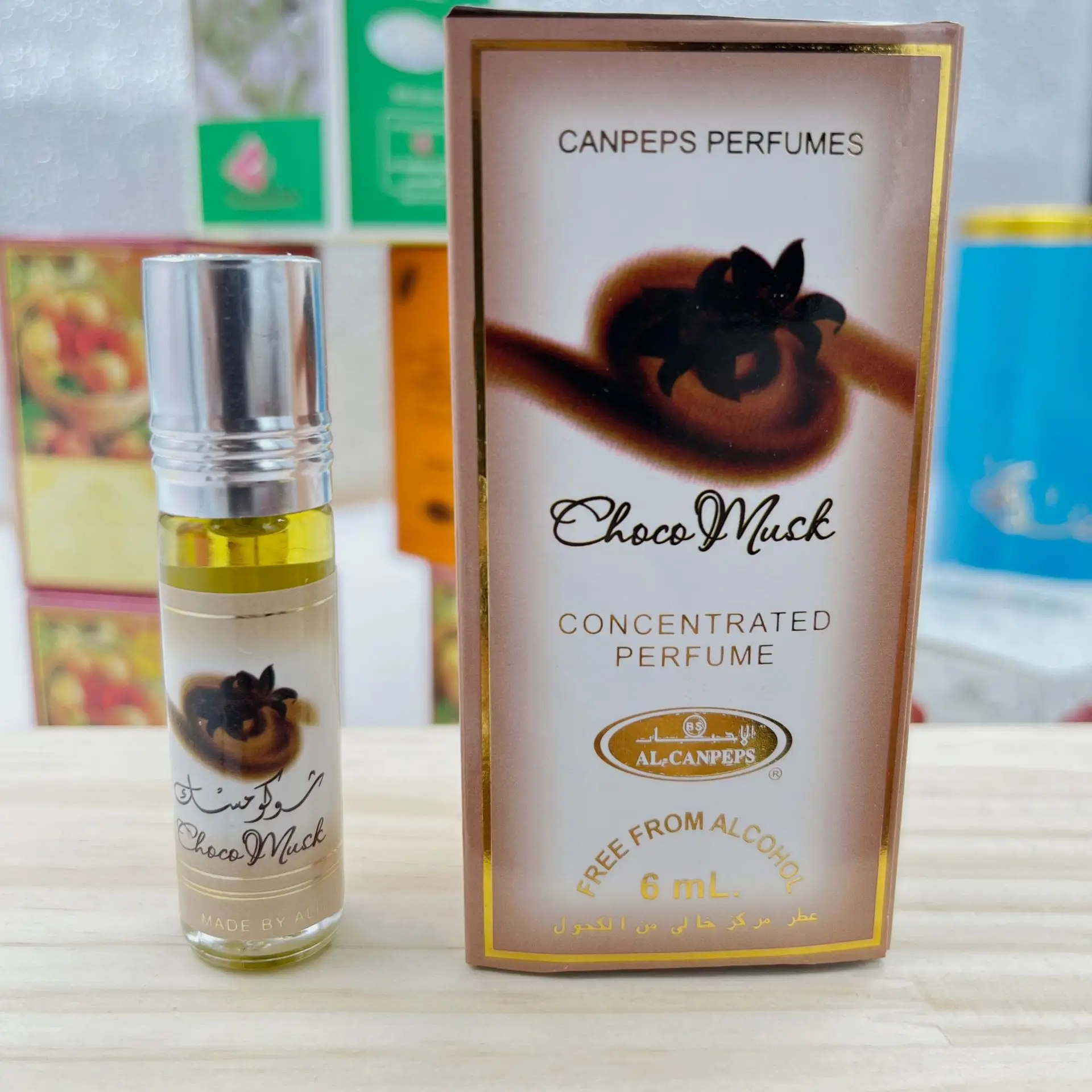 Private Label Luxury Unisex Scent Perfume Fragrance Last Long 6ML Body Spray Mist Dubai Arabic Arabes Arabian French Islamic Choco Musk Coco Chocolate Oil