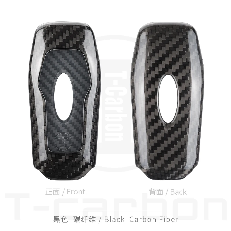 T-carbon Carbon Fiber Car Remote Key Case  For new  Ford Car Key Case Cover Auto Accessories
