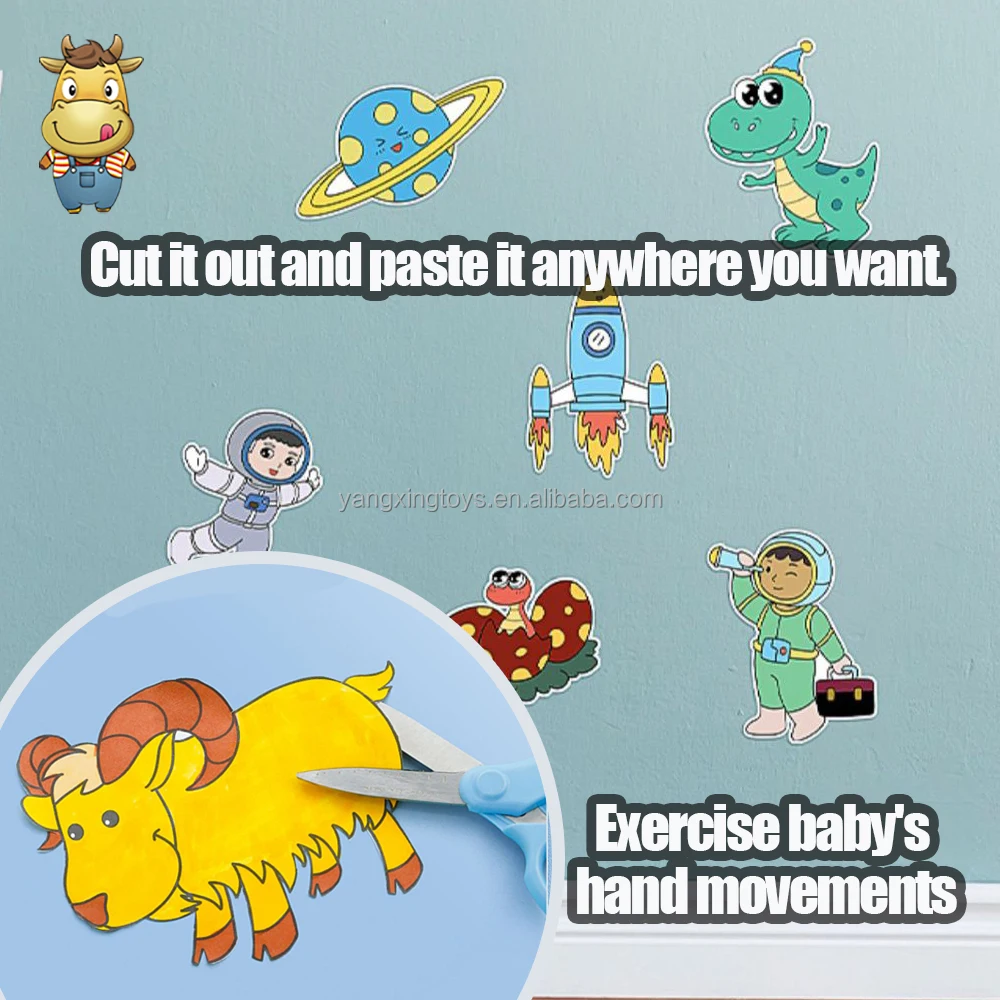 Ready to Ship New Trend Kids 300cm Drawing Roll Toy Painting Sticker Doodle Graffiti Paper Children Kindergarten Scroll DIY