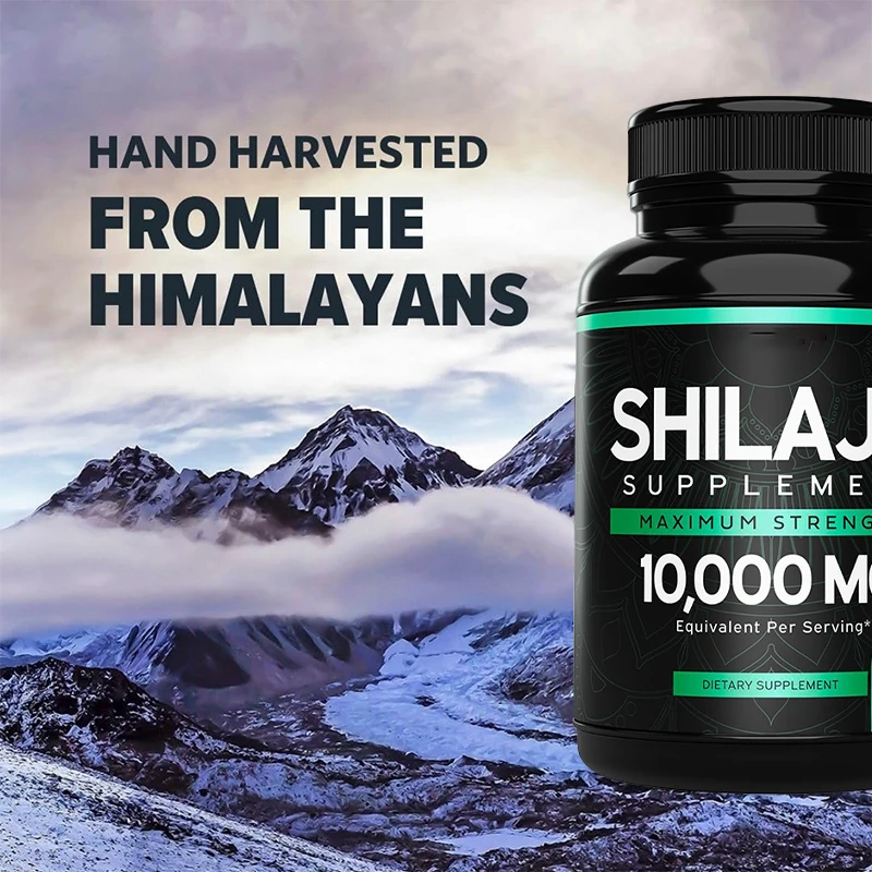 Private Label Sports Nutrition Shilajit Supplement Immune Support Blood Health Himalayan Pure Shilajit Capsules