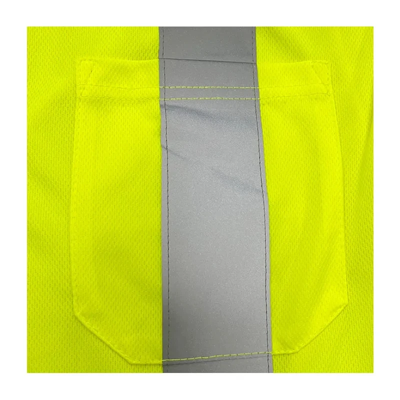 Wholesale Men Reflect Workwear Hivis Long Sleeve Green T-shirt High Visibility Two Tone safety vests Can be customized Shirts