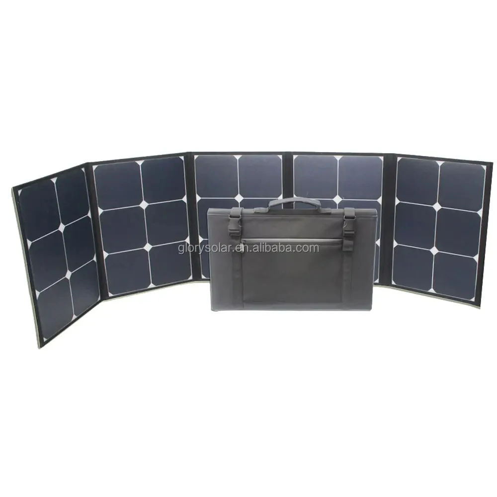 Glory Solar High Efficiency 100W Portable Foldable Solar Panel Charger for iPhone ipad iPods Android Smartphones and Batteries