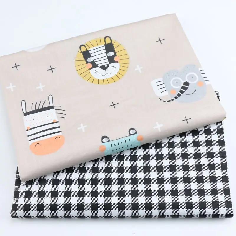 Cartoon Lion elephant Prints kindergarten Baby cotton bedding cotton fabric